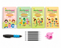 Cuadernos Montessori para aprender a escribir (3+ años) – Reutilizable con bolígrafo mágico